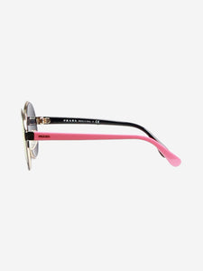 Prada Black and pink round sunglasses