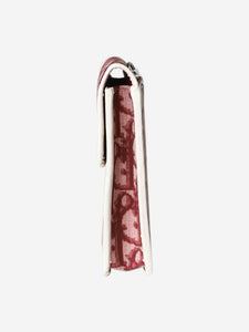Christian Dior Burgundy and pink Oblique Trotter pouch