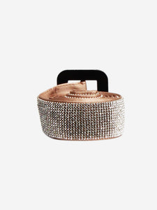 Benedetta Bruzziches Neutral crystal-embellished belt