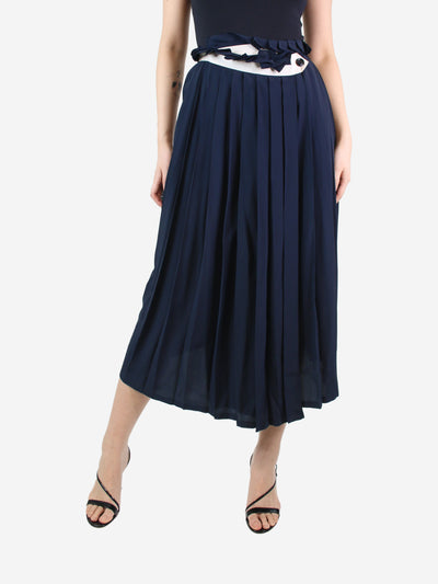 Blue silk-blend pleated midi skirt - size S Skirts Golden Goose Deluxe Brand 