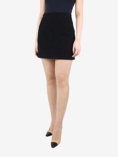 Black boucle mini skirt - size UK 10 Skirts Alessandra Rich 