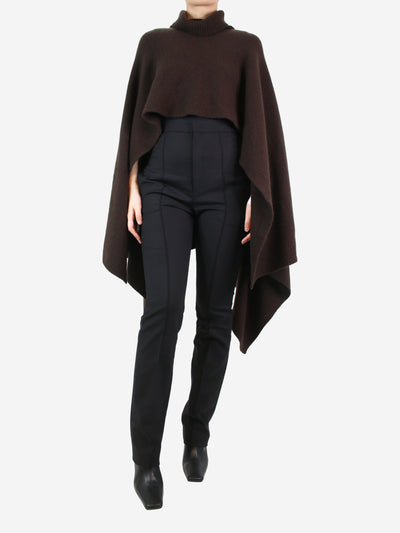 Brown high-neck cashmere cape - size One Size Knitwear Joseph 