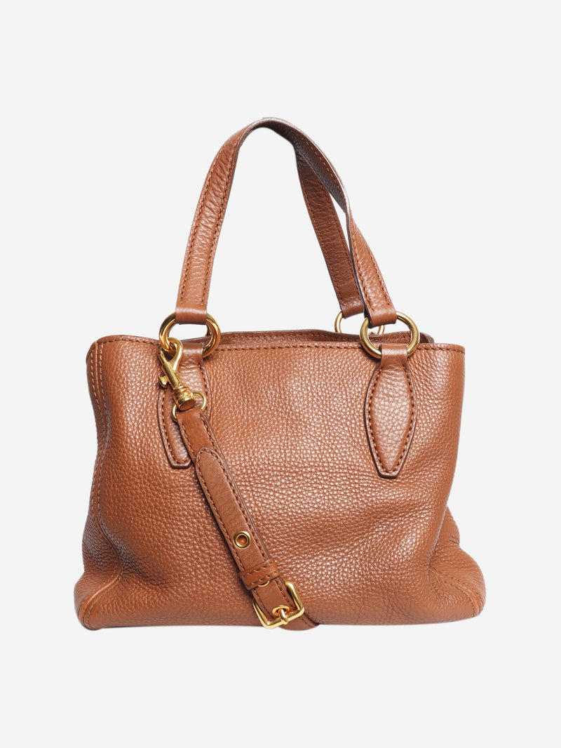 Brown leather 2way bag Top Handle Bags Miu Miu 