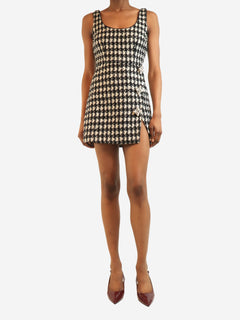 Black and white boucle mini dress - size UK 6 Dresses self-portrait 
