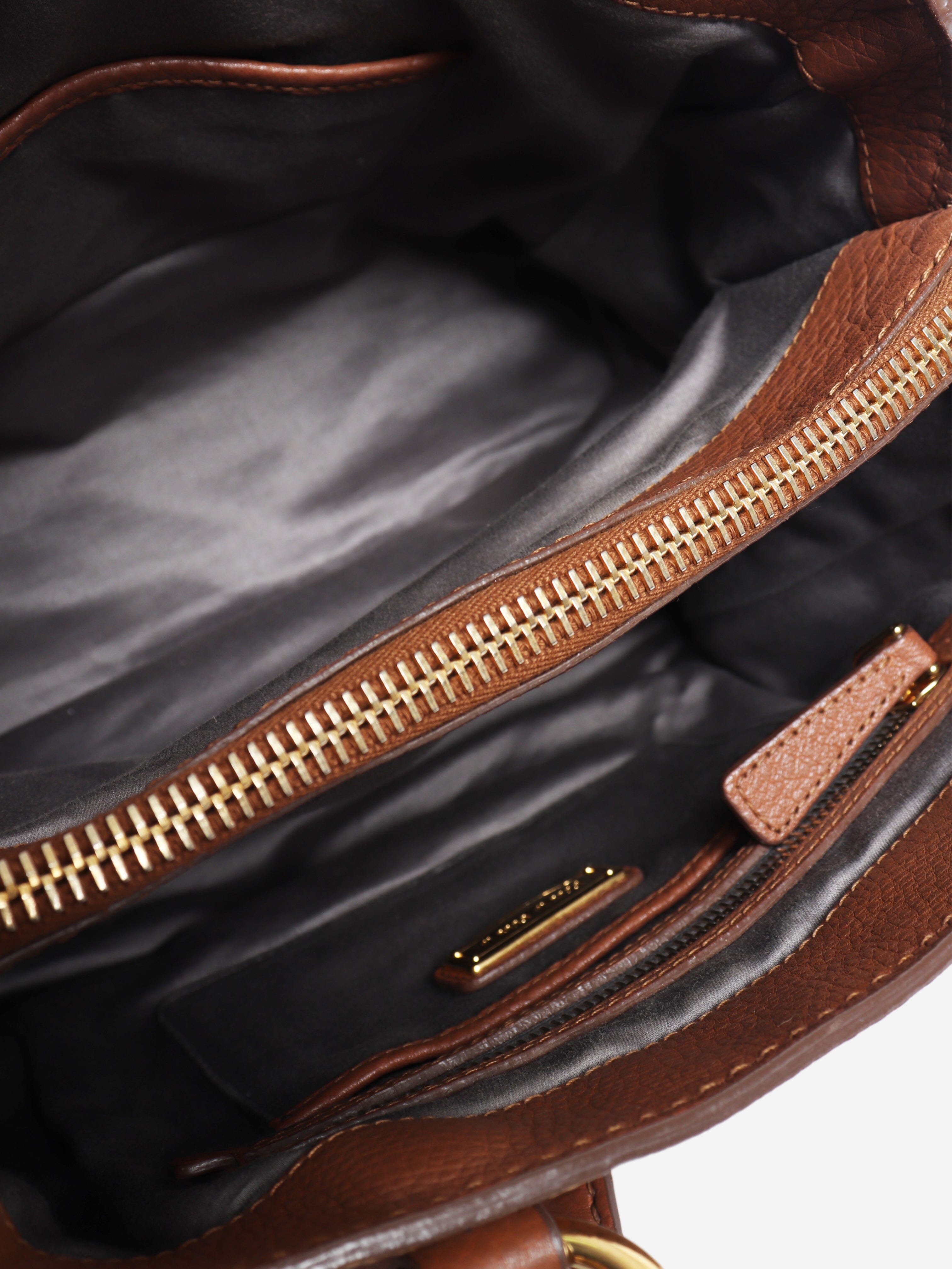 Brown leather 2way bag Top Handle Bags Miu Miu 