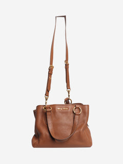 Brown leather 2way bag Top Handle Bags Miu Miu 