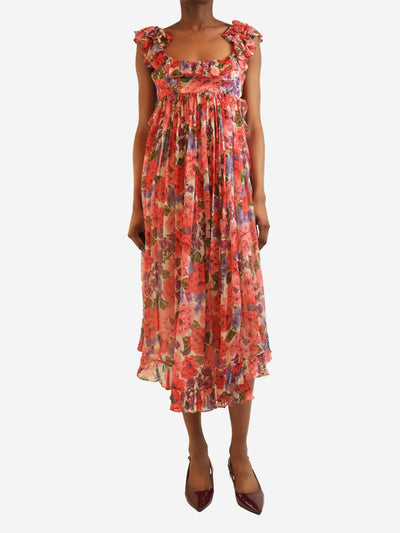 Pink floral silk dress - size UK 6 Dresses Zimmermann 