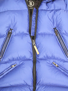 Bogner Blue hooded puffer jacket - size 14