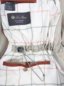 Loro Piana Neutral zip-up hooded rain jacket - size L
