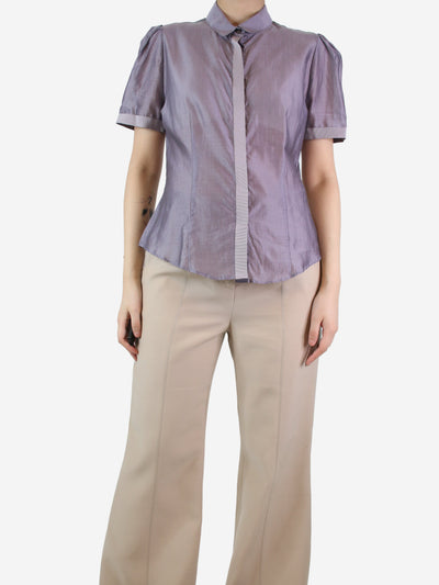 Lilac short-sleeved shirt - size UK 12 Tops Burberry 