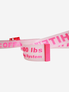 Off-White Neon pink Industrial belt