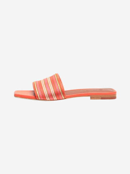Orange leather square-toe sandals - size EU 37 product image