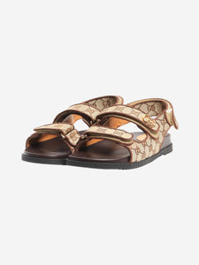 Gucci Brown GG Monogram sandals - size EU 40.5