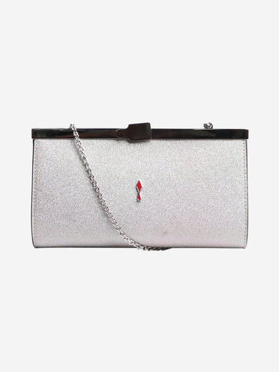 Silver glitter palmette clutch Clutch bags Christian Louboutin 