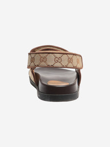 Gucci Brown GG Monogram sandals - size EU 40.5