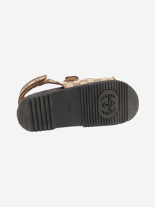 Gucci Brown GG Monogram sandals - size EU 40.5