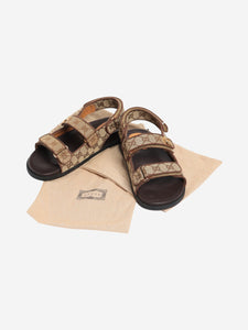 Gucci Brown GG Monogram sandals - size EU 40.5