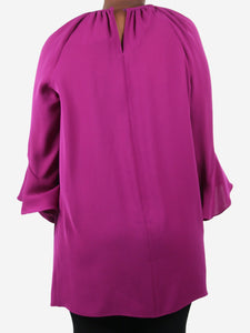 Max Mara Studio Purple long ruffle-sleeved blouse - size L