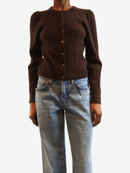 Brown cashmere cardigan - size S product image