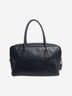 Navy Saffiano Lux leather bag