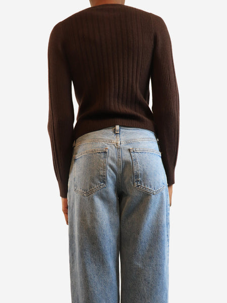 Brown cashmere cardigan - size S alternate image