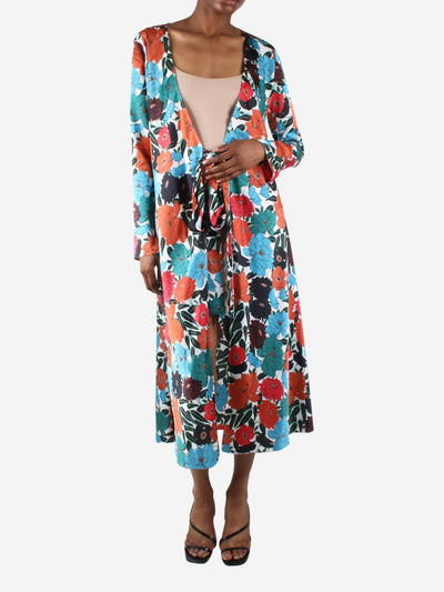 Multicoloured floral printed wrap midi dress - size XS Dresses Diane Von Furstenberg 