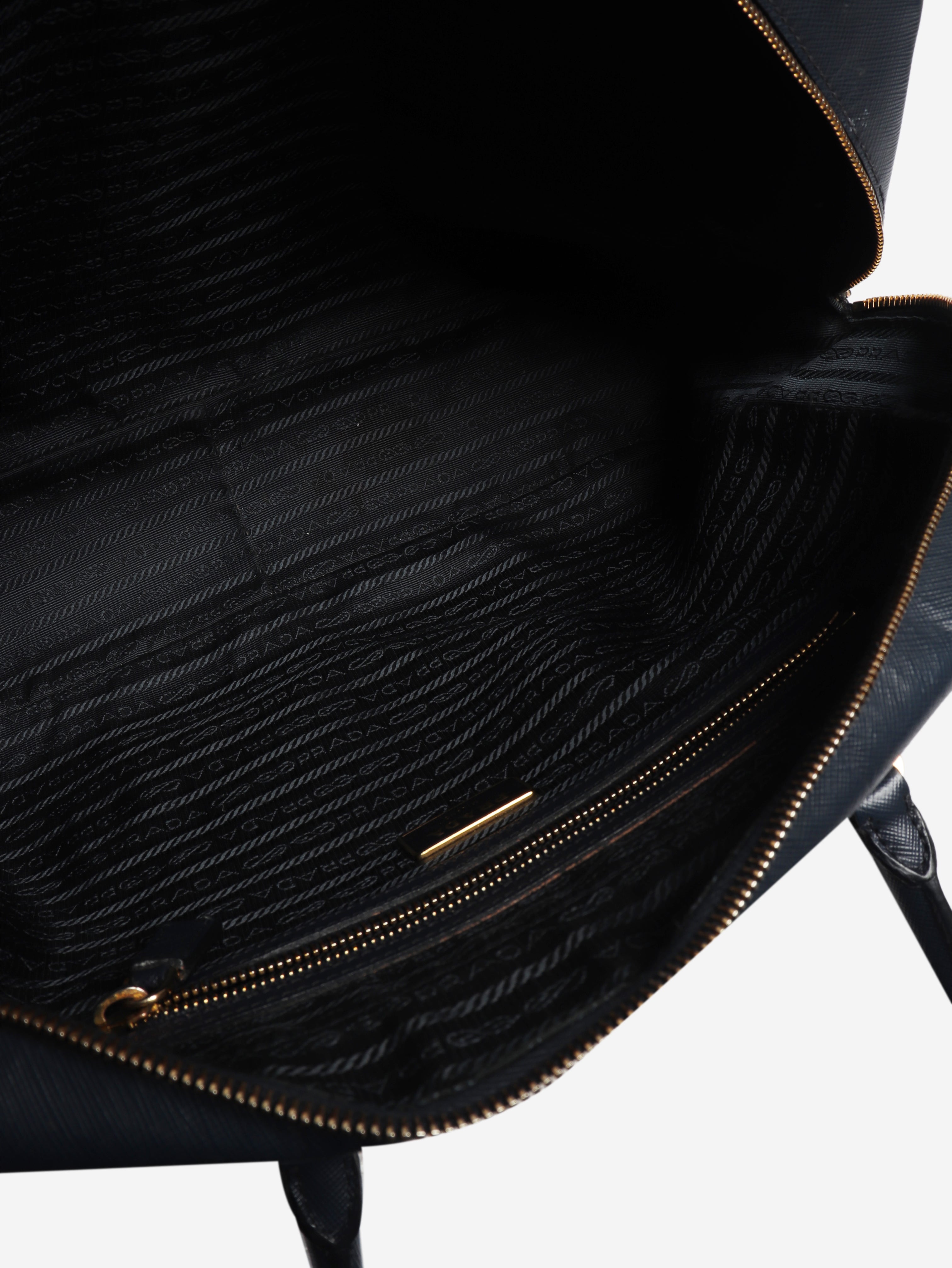 Navy Saffiano Lux leather bag
