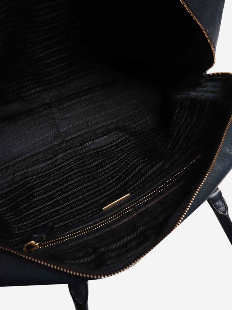 Navy Saffiano Lux leather bag
