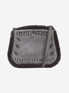 Loro Piana Grey embroidered detailed cross-body bag