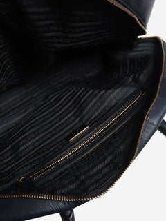 Navy Saffiano Lux leather bag