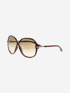 Tom Ford Brown tortoise Islay round sunglasses