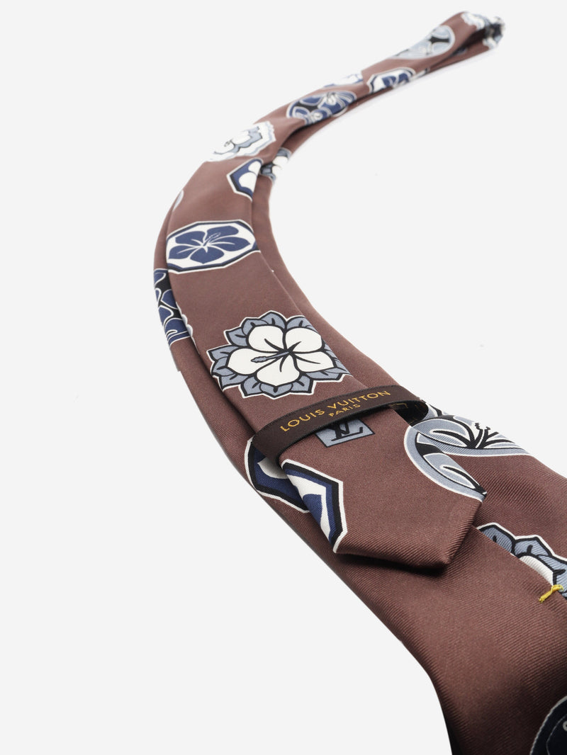 Brown silk floral tie Ties Louis Vuitton 
