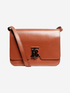 Burberry Brown TB leather shoulder bag