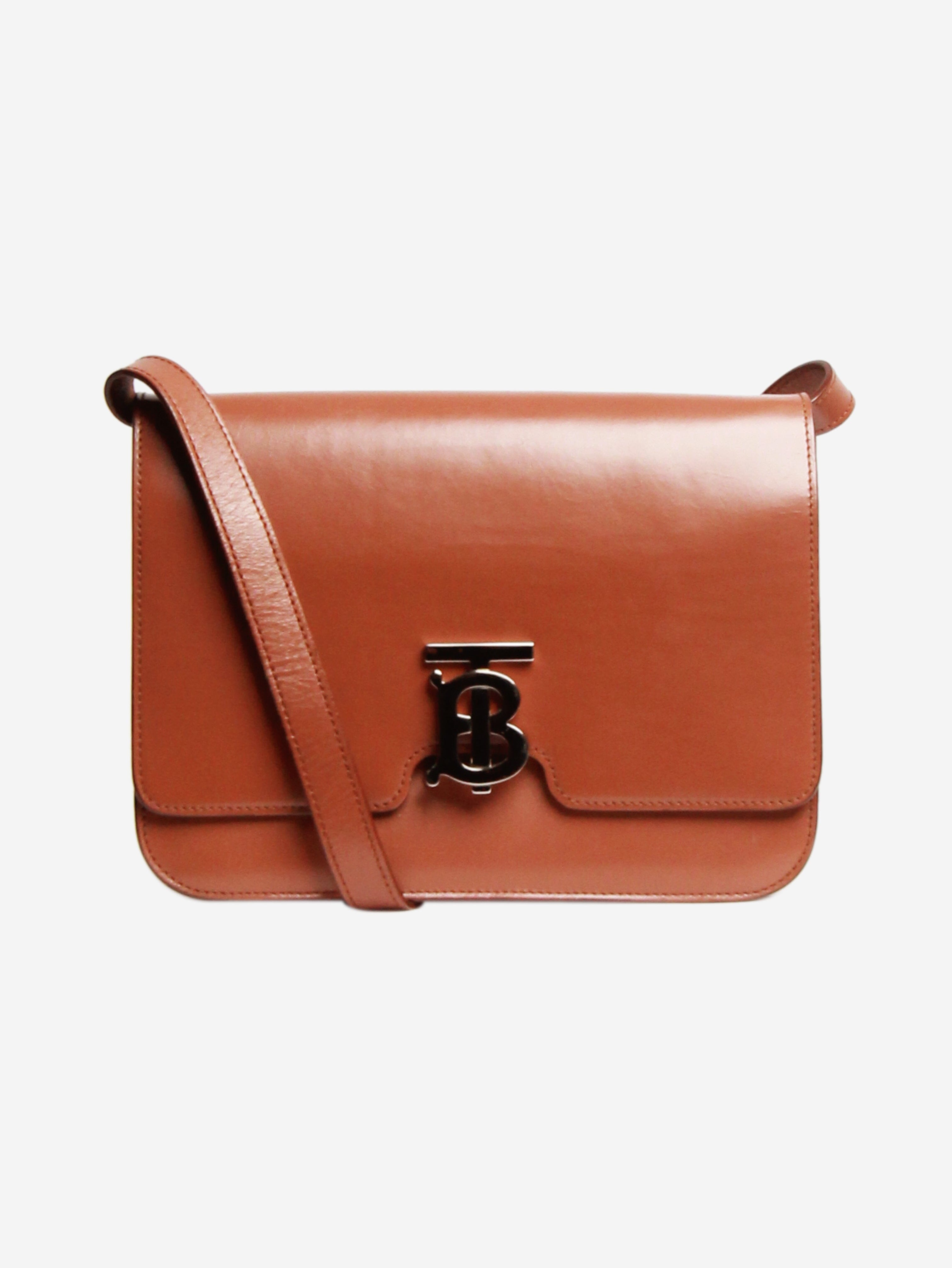 Burberry bags brown leather online