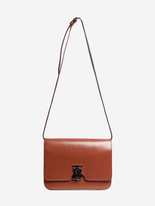 Burberry Brown TB leather shoulder bag