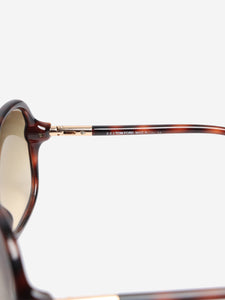 Tom Ford Brown tortoise Islay round sunglasses