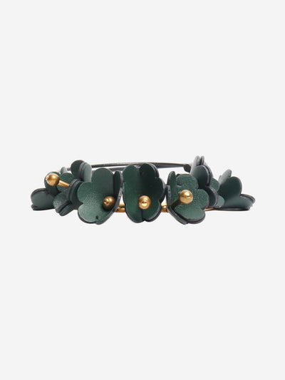 Green leather flower necklace Necklaces Marni 