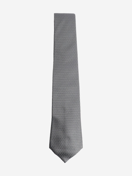 Grey silk tie product image