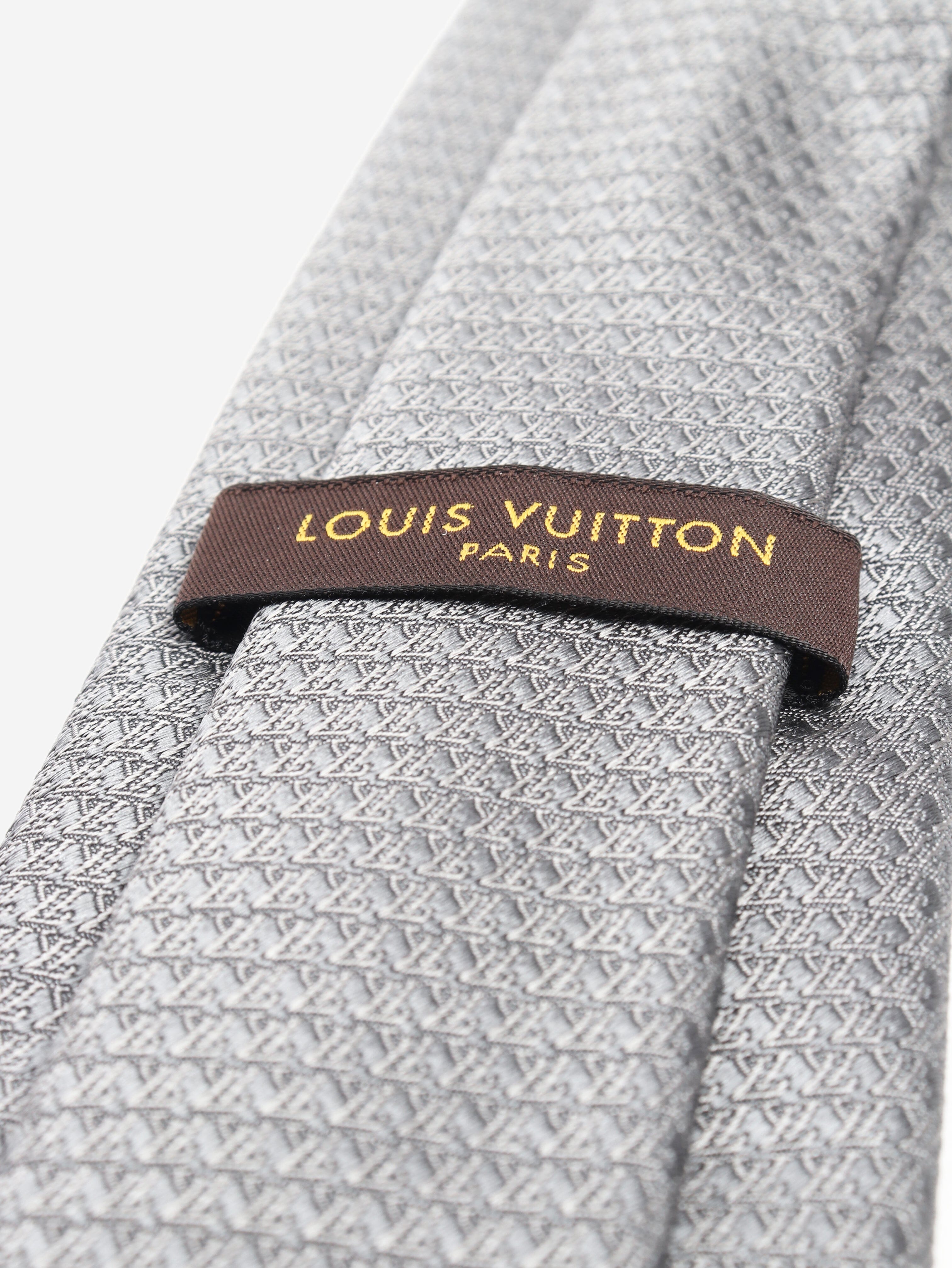 Grey silk tie Ties Louis Vuitton 
