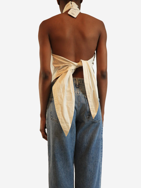 White halter-neck top - size XS alternate image