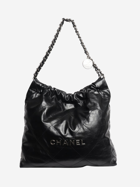 Black 22 quilted tote bag product image