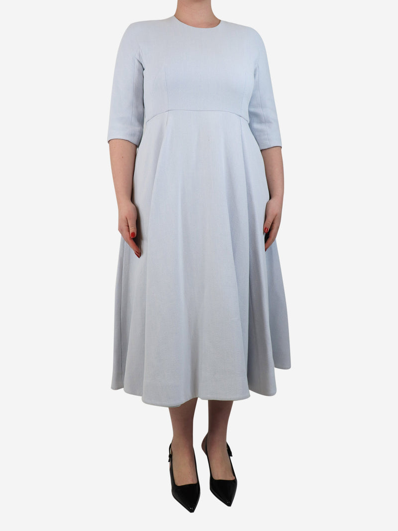 Light blue Georgie crepe midi dress - size UK 14 Dresses Emilia Wickstead 