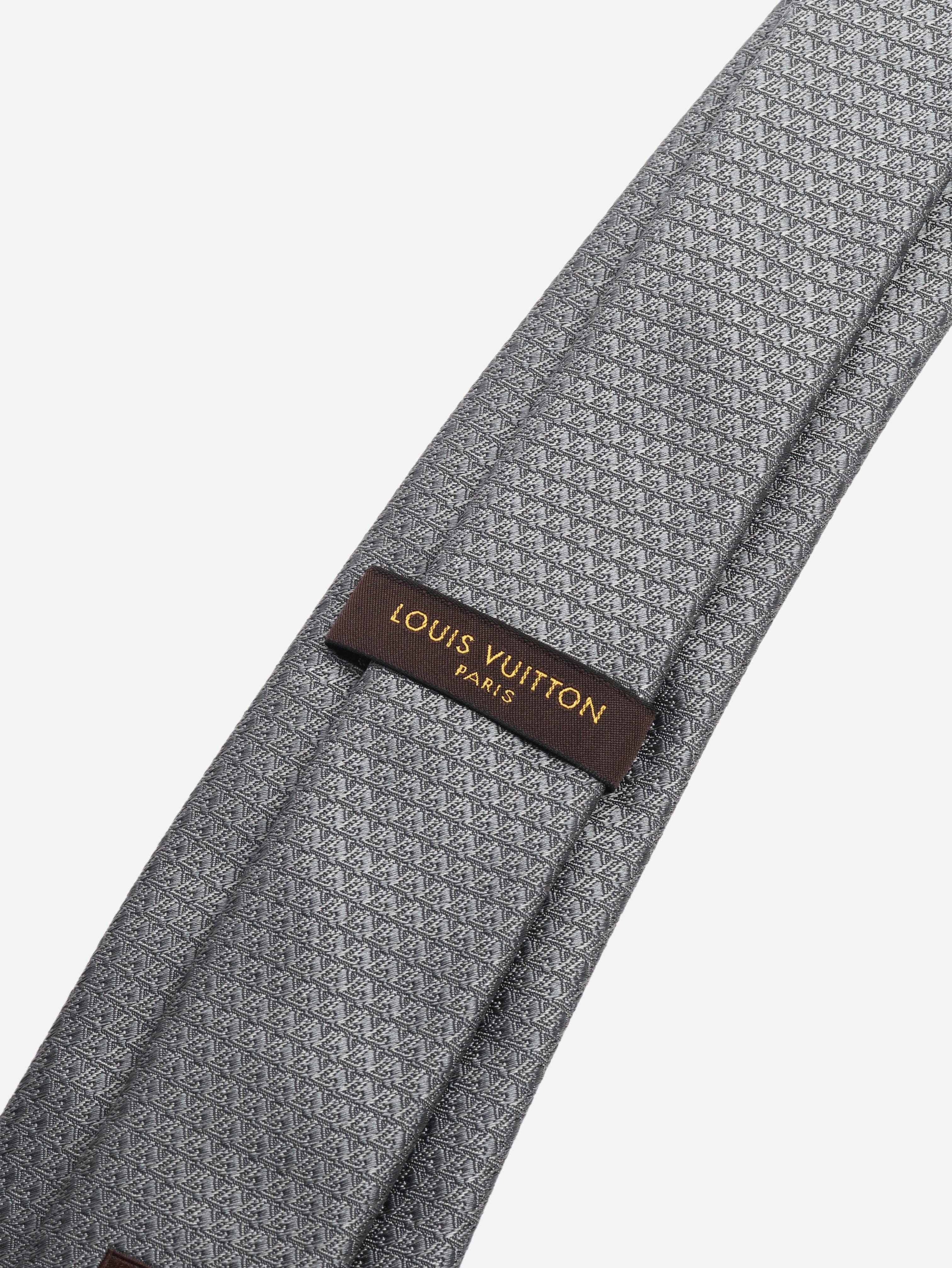 Grey silk tie Ties Louis Vuitton 