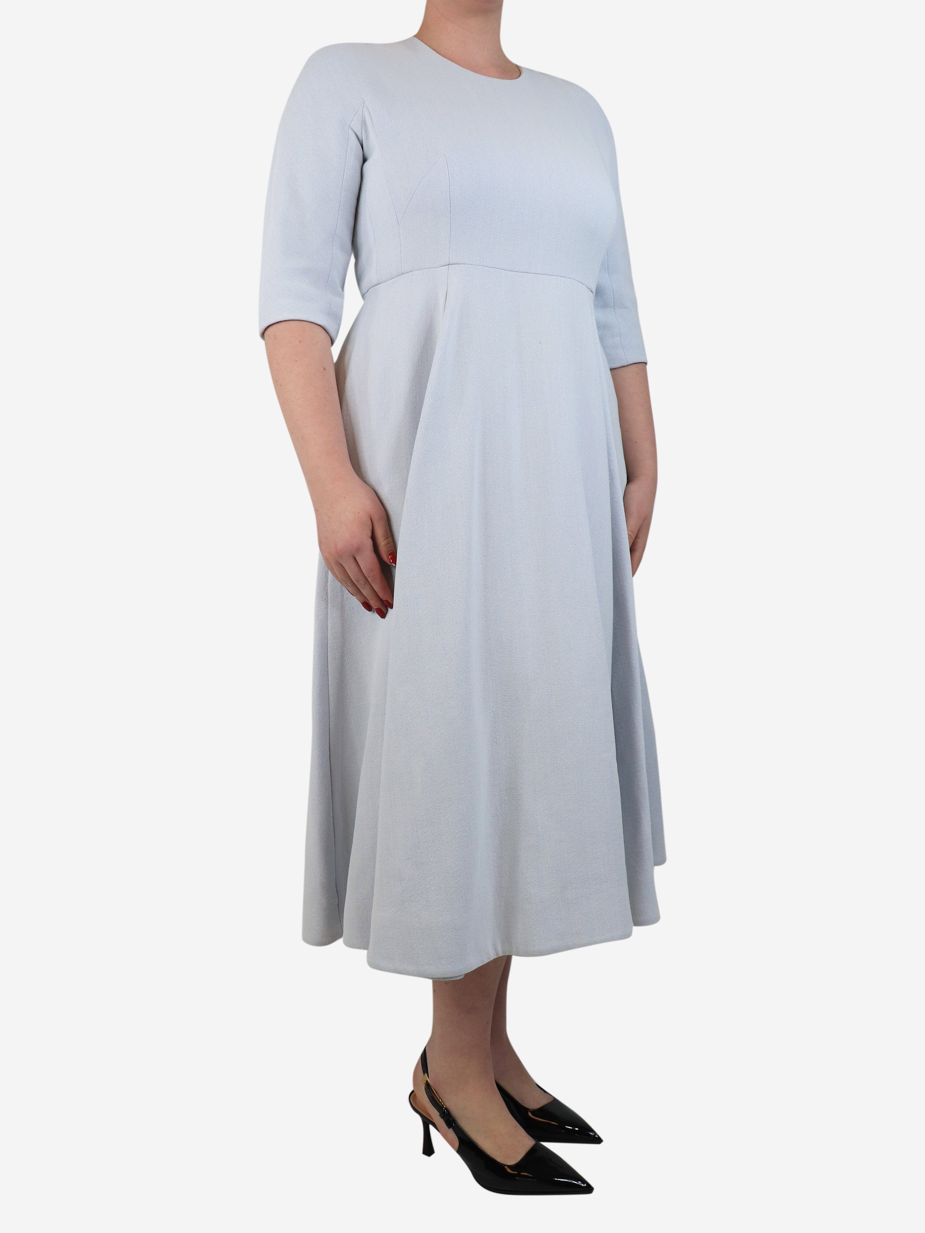 Light blue Georgie crepe midi dress - size UK 14 Dresses Emilia Wickstead 