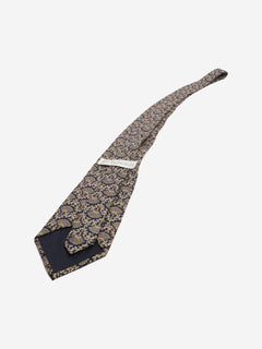 Navy silk printed tie Ties Jim Thompson 