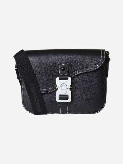 Black 2023 Small Saddle Messenger Bag with Flap Cross-body bags Christian Dior 