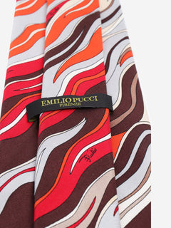 Multicolour silk printed tie Ties Emilio Pucci 