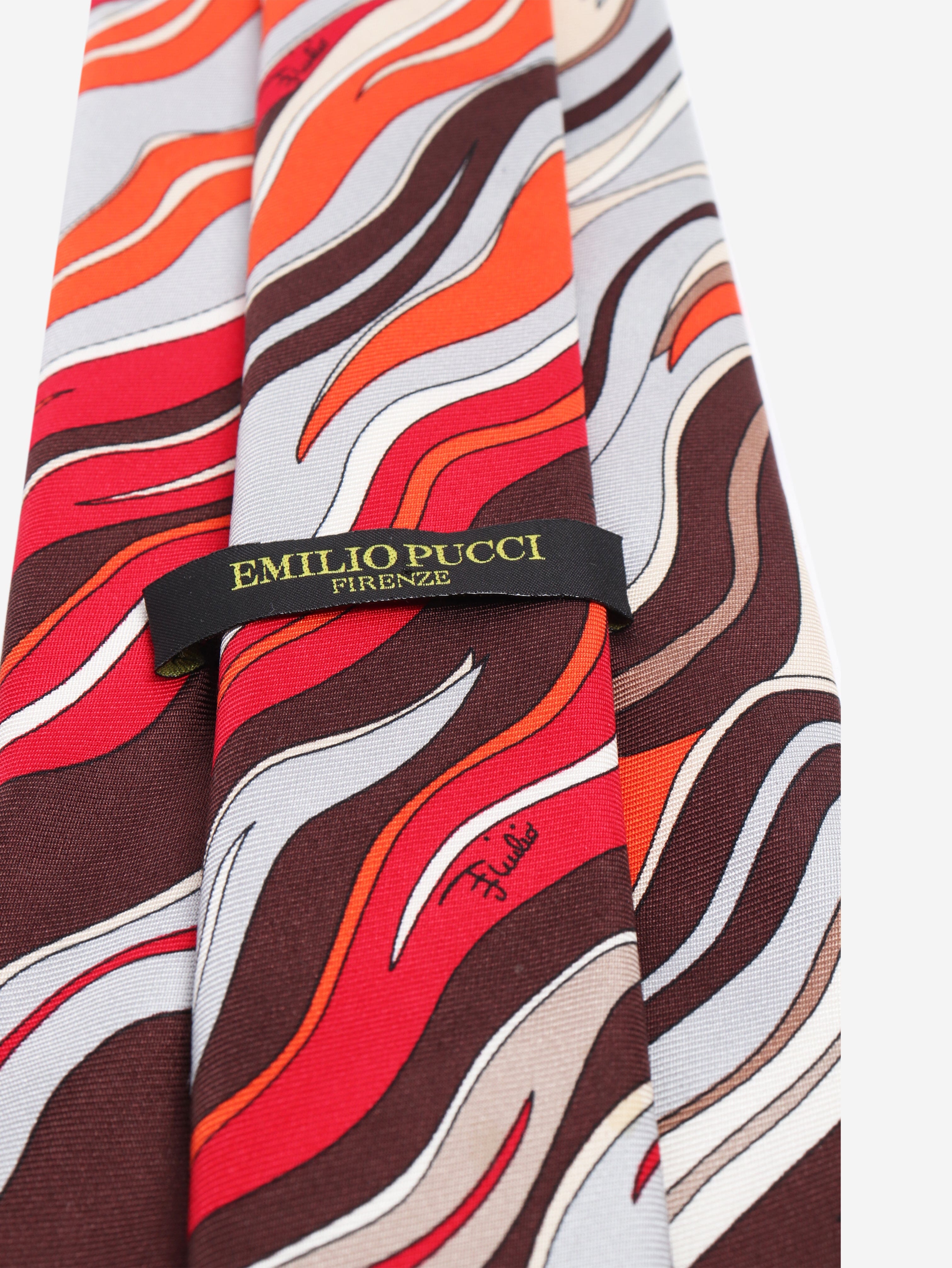 Multicolour silk printed tie Ties Emilio Pucci 
