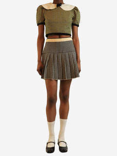 Houndstooth knit mini skirt - size S Skirts Miu Miu 