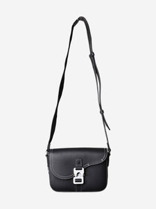 Christian Dior Black 2023 Small Saddle Messenger Bag with Flap